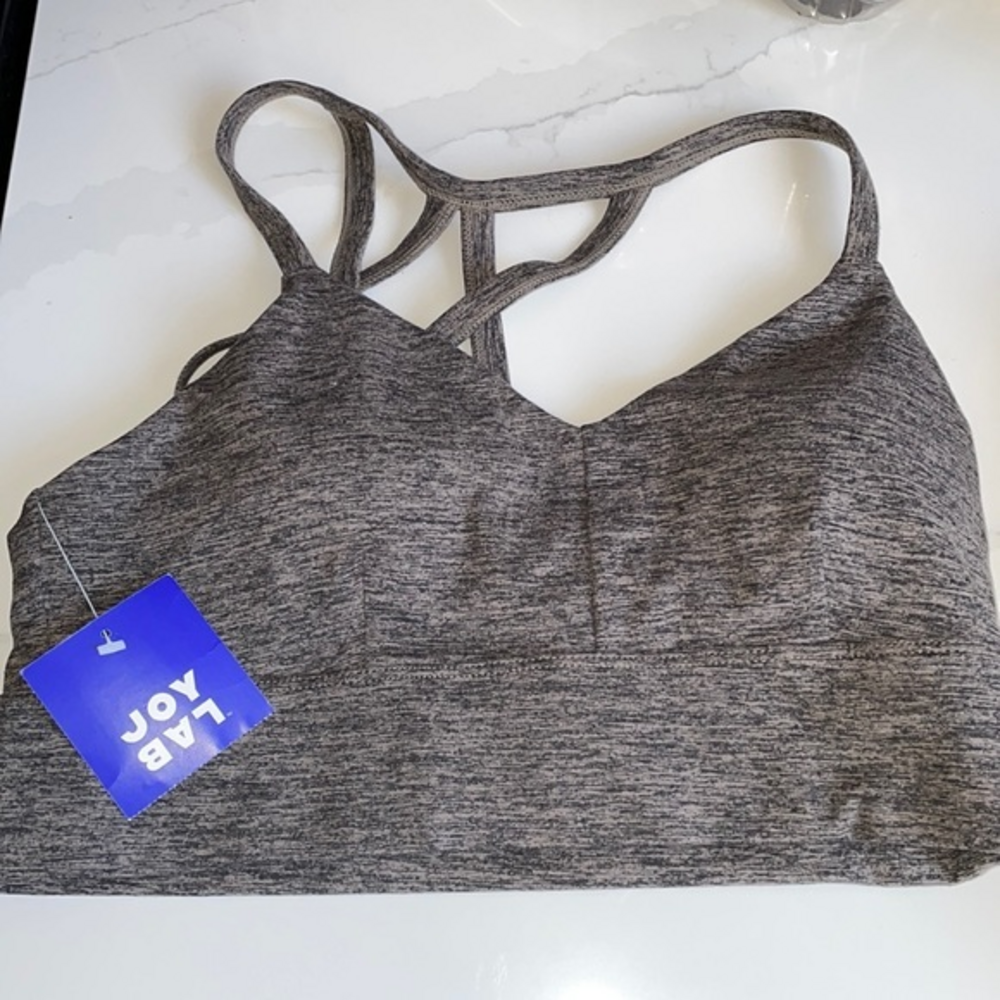 JoyLab Sports Bra Disco Brown Size Medium Strappy Back back NWT
